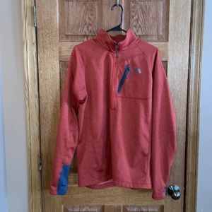 The North Face Mens Large Tall Canyonlands 1/2 zip, orange